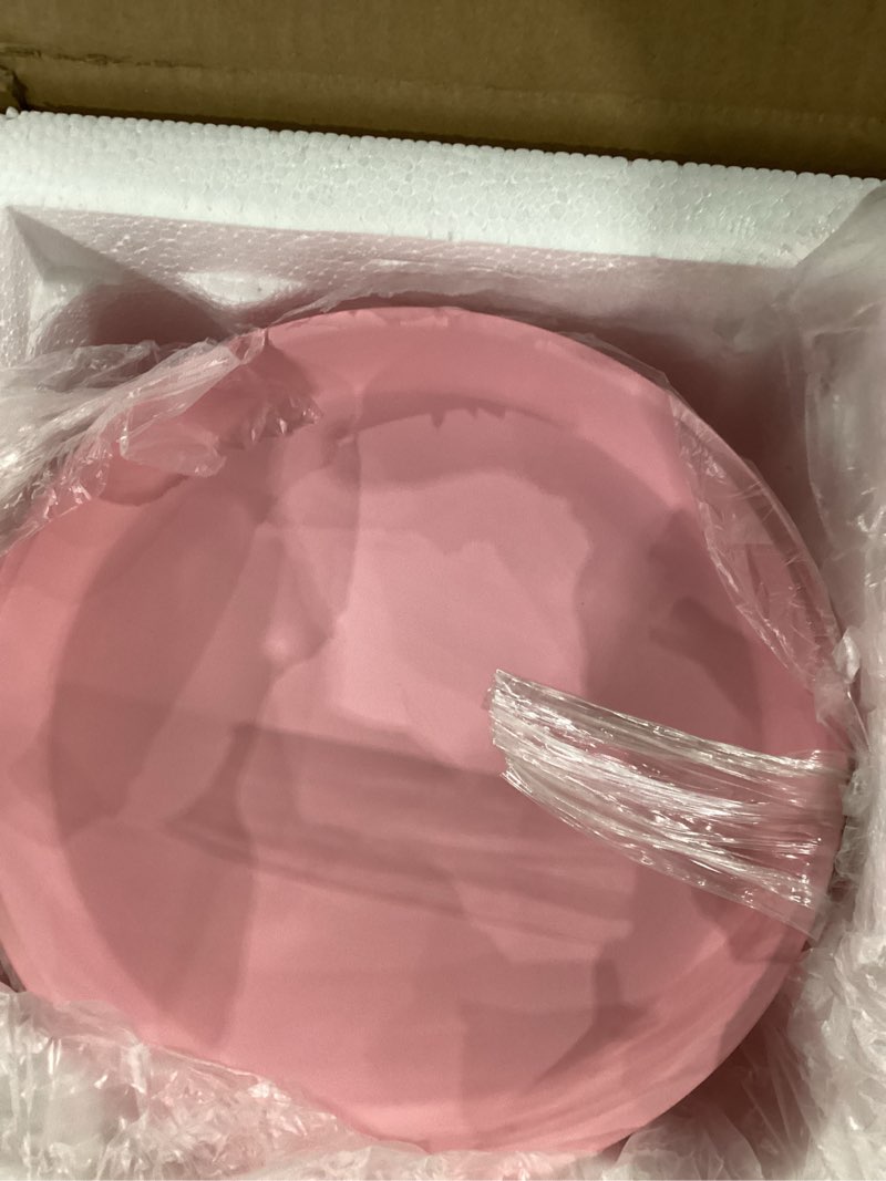 Condition photo showing Good Condition for vensovo 8 inch pink terracotta plant saucer pots tray - 4 pcs round planter saucers for indoor & outdoor plants, large clay trays perfect for 7 inch 7.5 inch 8 inch flower pot peach pink
