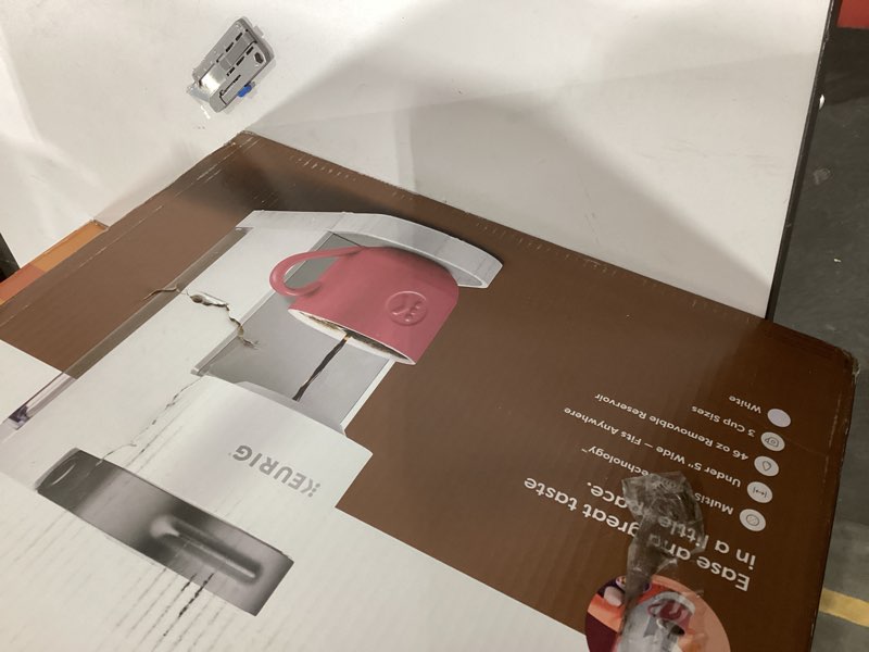 Condition photo showing As Is for Keurig K-Slim Single Serve K-Cup Pod Coffee Maker, Multistream Technology, 3 Brew Sizes, Slim and Sleek Design, 46oz Removable Reservoir, White