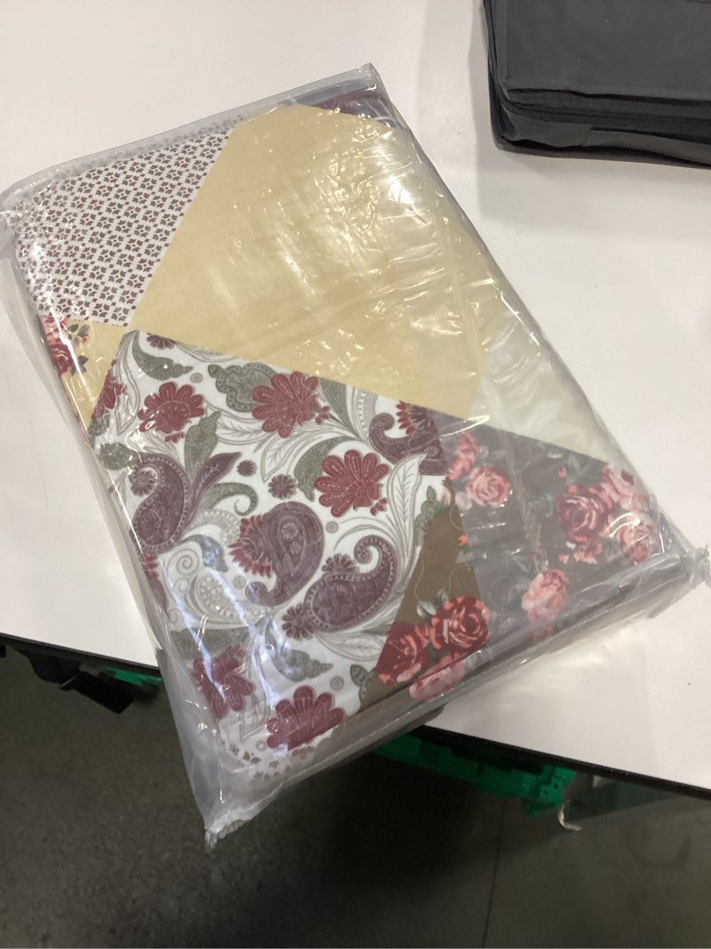 Autumn Dream Cotton Bedspread Quilt Sets Reversible Coverlet Sets Comforters Yellow Paisley Rose Flo