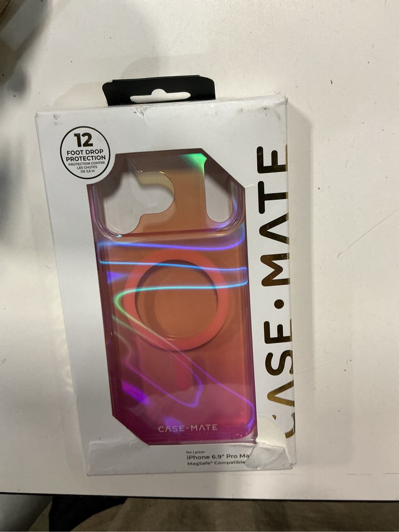 Condition photo showing Good Condition for case-mate soap bubble iphone 17 pro max case [compatible with magsafe] - stylish phone case for women with 12ft drop protection - premium magnetic cover for iphone 17 pro max - peach iridescent