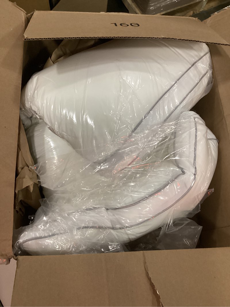 Condition photo showing Good Condition for roumea pillows king size set of 2, gusseted bed pillows for sleeping 2 pack, luxury hotel quality, supportive king pillow with soft down alternative for back stomach side sleepers,machine washable king-20"*34" grey