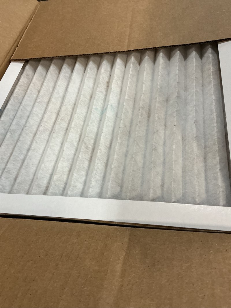 Condition photo showing As Is for amazon basics 16x20x1 air filter 6-pack, merv 8 ac furnace filters, allergy control, removes dust, lint and pollen, electrostatic (actual size: 15.75" x 19.75" x 0.75")