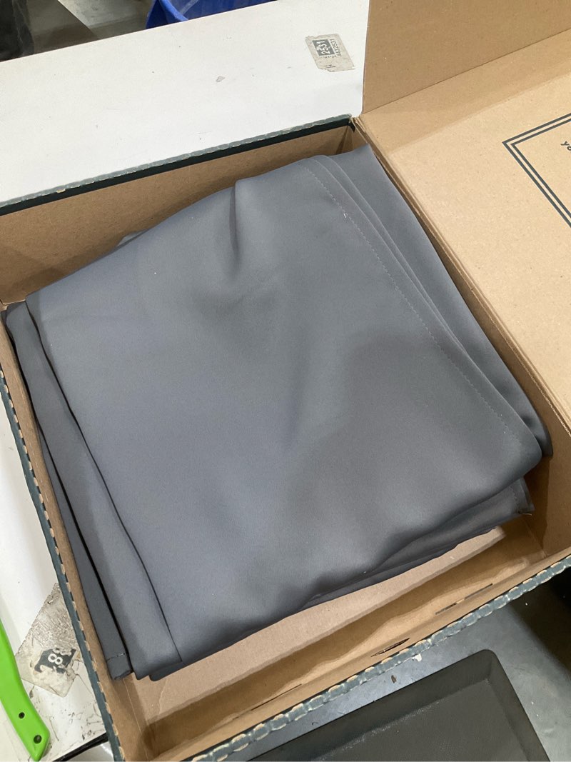 Condition photo showing item condition for Joydeco 120 inches Long Blackout Curtains 2 Panels Set, Thermal Insulated Length Curtains & Drapes 2 Burg for Living Room Bedroom Window Dark Grey 52"W x 120"L (Pack of 2)