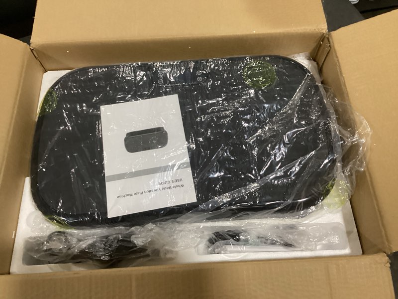 Condition photo showing Good Condition for vibration plate exercise machine, vibration plate for lymphatic drainage 330 lbs capacity whole body vibration platform machines helps weight loss shaping toning wellness black
