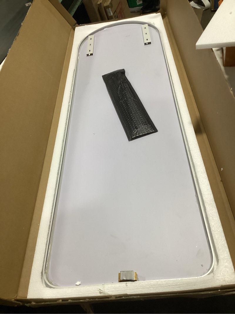 Condition photo showing Good Condition for Hasipu Door Mirror Full Length, 51.1 x 15.7 Inch Full Body Wall Mirror Over The Door Hanging Mirror for Bedroom, Living Room, Cloakroom (White) White 51.1"L x 15.7"W