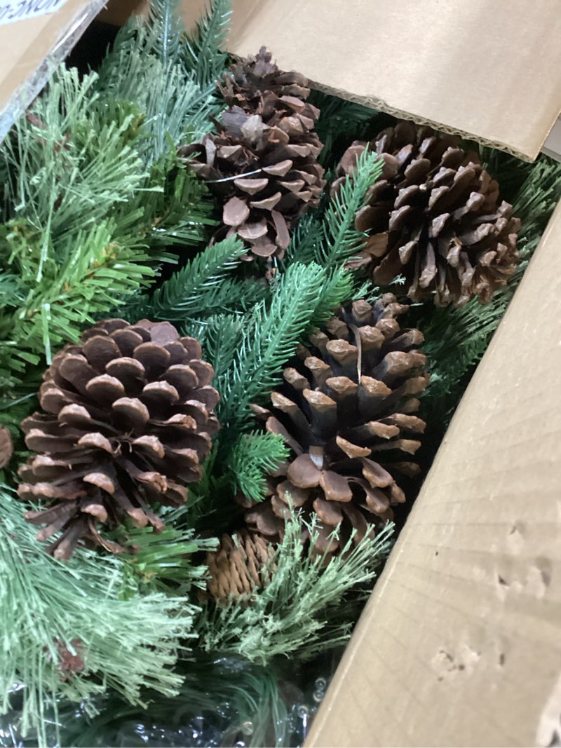Condition photo showing Good Condition for Jin&Bao 4FT Potted Christmas Tree with 100 Lights, 2 Pack Artificial Xmax Tree Timer Function with Long Pine Cones & Red Berries, 3AA Battery Operated Christmas Decorations for Outdoor, Porch