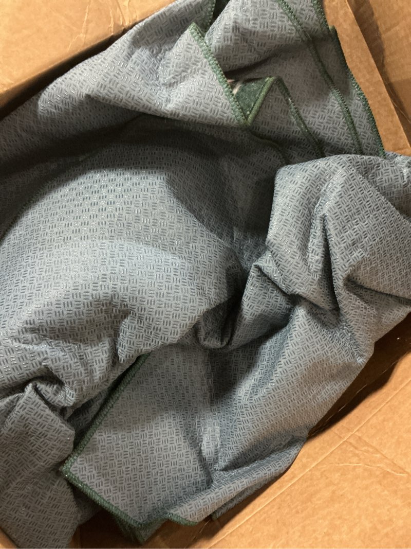 Condition photo showing As Is for 8x10 washable area rugs for living room, stain resistant vintage rugs for dining room under kitchen table, bedroom, floral low pile non-slip large carpet (8 x 10 dark green) dark green 8' x 10' (rectangular)