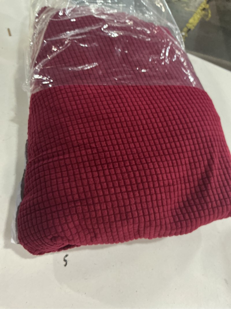 Condition photo showing Good Condition for turquoize 2 piece chair covers chair slipcovers for living room armchair couch cover chair sofa cover with individual cushion covers furniture cover for chairs feature thick fabric (chair, burgundy)