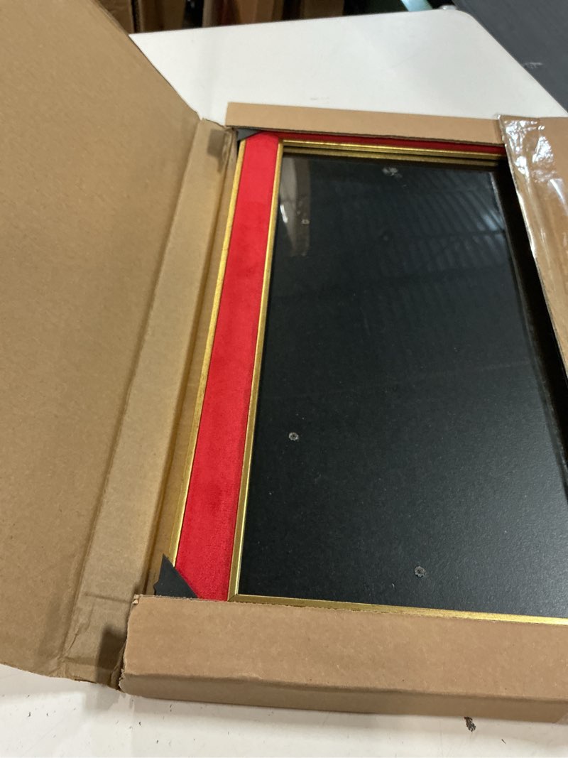 Condition photo showing Good Condition for euwazram Suede 14x14 Frame - Single Frame, Elegant Red 14 x 14 Poster Frame, 14x14 Picture Frame for Artwork, Puzzles, Photos, and Movie Posters Red 14" x 14"