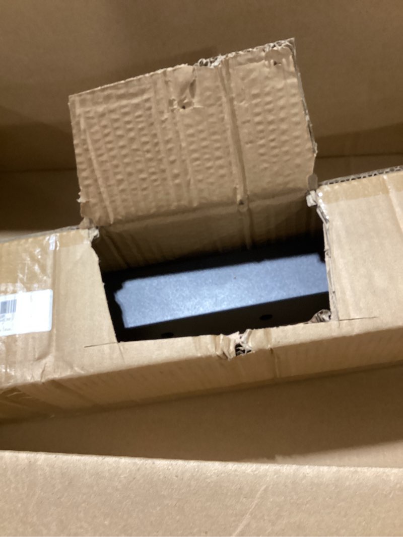 Condition photo showing As Is for Cable Railing Post, 36"x2"x2" Level Drilled Railing Post with Cable Grommets, Adjustable Top Level Line Post Cable Handrail Post, Stainless Steel Adjustable Line Post Black Stair Railing System Kit. Level Post