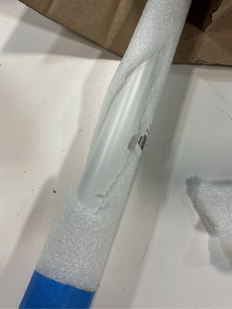 Condition photo showing As Is for 12" Ceiling Fan Downrod, ?1" Outside Diameter?Matte Black Extension Downrod Including 5 Extension Wires and 4 Wiring Clips(No Threads) 12 Black