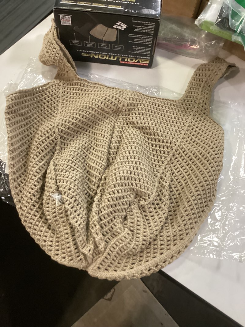 Condition photo showing Good Condition for Women's summer beach crochet tote bag - large, lightweight, sturdy, trendy woven tote bag, holiday, boho, chic and elegant summer style