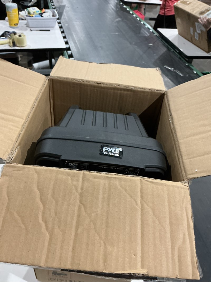 Condition photo showing As Is for pyle bluetooth pa speaker system - 600w rechargeable outdoor bluetooth speaker portable pa system w/ dual 8” subwoofer 1” tweeter, microphone in, party lights, usb, radio, remote - pyle pphp2836b 600 watts speaker system