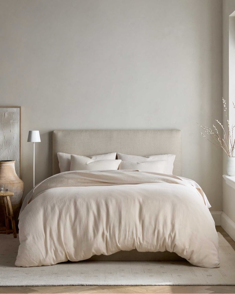 european linen deluxe bedding bundle, full, sand