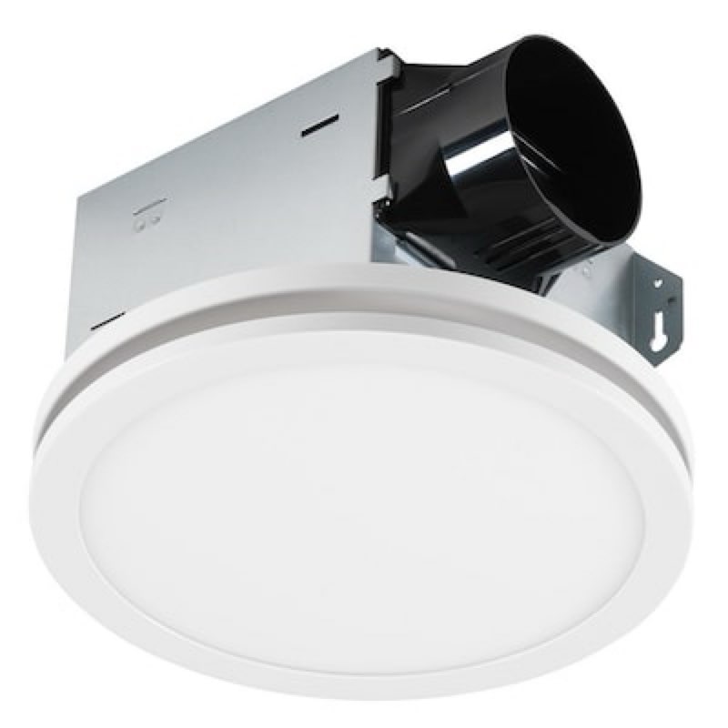 utilitech ventilation fan 1.5-sone 100-cfm white decorative lighted bathroom fan (energy star certified)