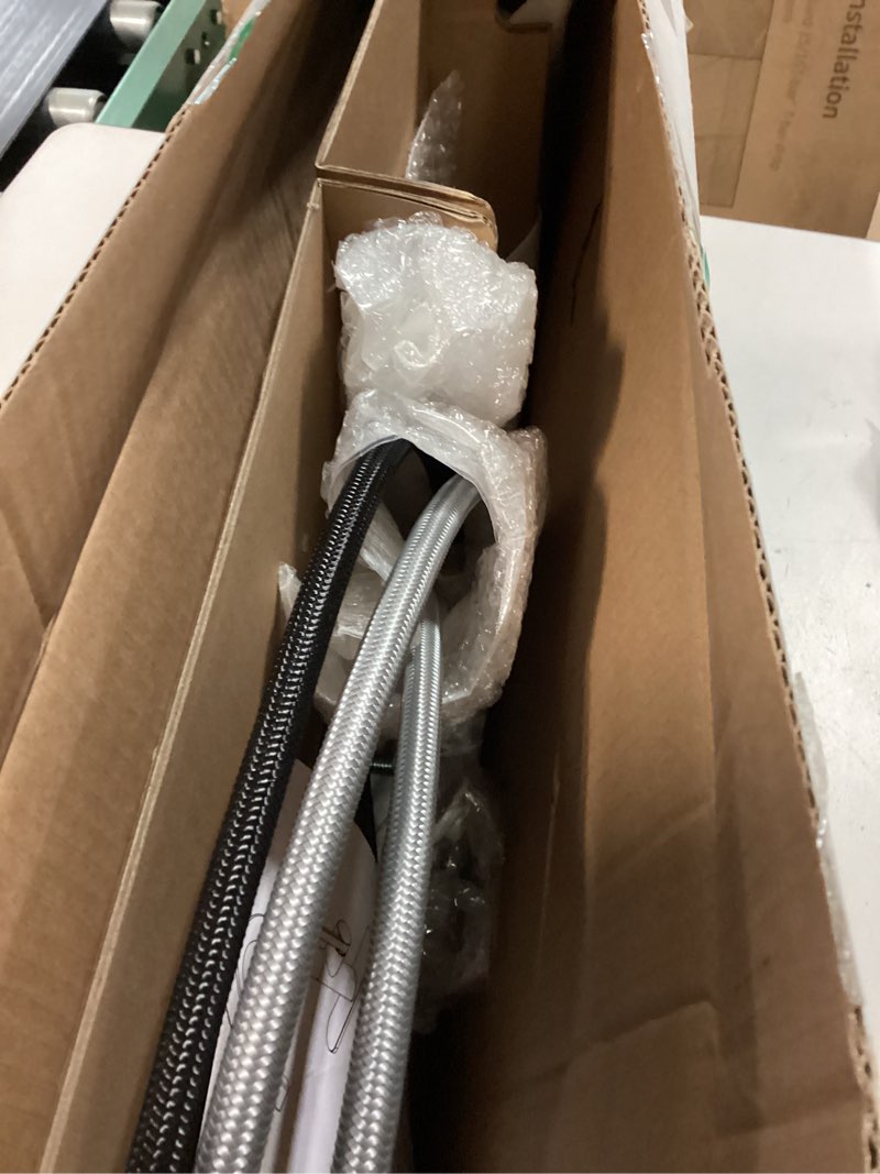 Condition photo showing Good Condition for Delta Keele Brushed Nickel Kitchen Faucet with Pull Down Sprayer, Modern Single Hole Kitchen Sink Faucet, Single Handle, Spotshield Stainless 19824LF-SP