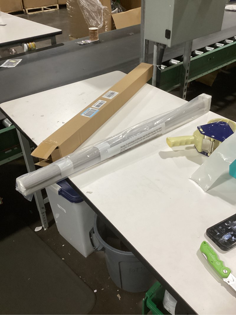 Condition photo showing New/Like New for LazBlinds No Tools No Drill Cordless Zebra Blinds for Windows, Dual Layer Light Control for Day and Night, Light Filtering Privacy Roller Blinds and Shades for Home, 35" W x 48" H, Stone Grey Stone Grey 35"W x 48"H