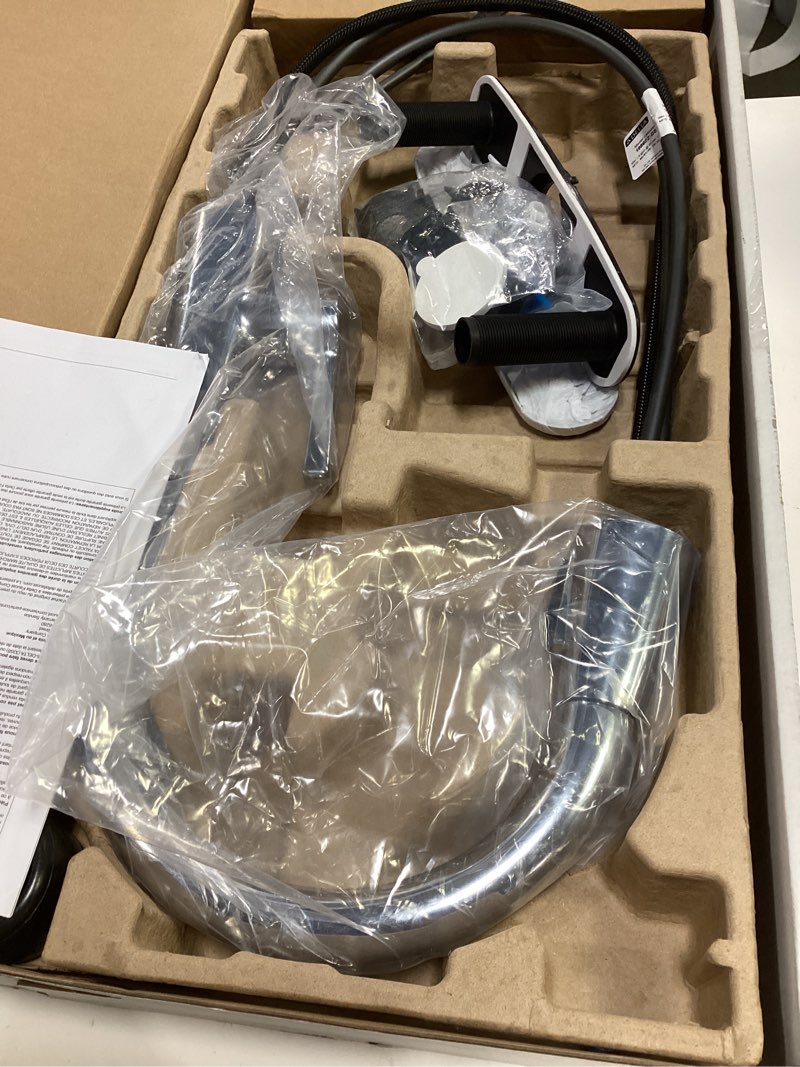 Condition photo showing Good Condition for delta lenta chrome kitchen faucet with pull down sprayer, modern single hole kitchen sink faucet, single handle, chrome 19802z-dst chrome standard activation