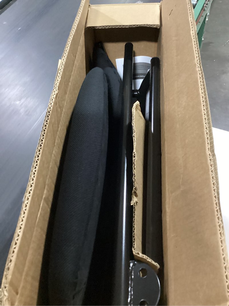 Condition photo showing Good Condition for flash furniture tania comfort black fabric stackable steel side reception chair