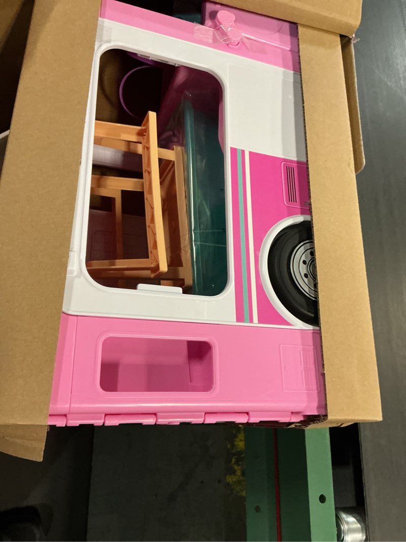 Condition photo showing Good Condition for Barbie Camper, Doll Playset with 50 Accessories, Transforms into Truck, Boat & House, Includes Pool, 3-in-1 Dream Camper (Amazon Exclusive)