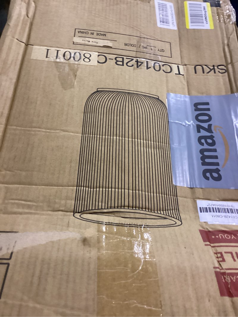 Condition photo showing item condition for Kante Tall Fulted Concrete Planter, 21.7 Inch Height Large Plant Pot with Drainage Hole for Indoor Outdoor Plants, Modern Decor for Home, Patio, Garden, White