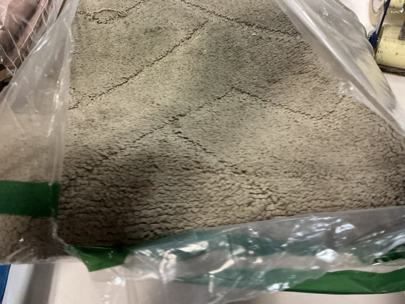 Condition photo showing Good Condition for purrugs dirt trapping door mat 32" x 47", non-slip machine washable entry rug, dog doormat, indoor front door mat, super absorbent entryway rug for muddy shoes & paws, taupe taupe 32" x 47"