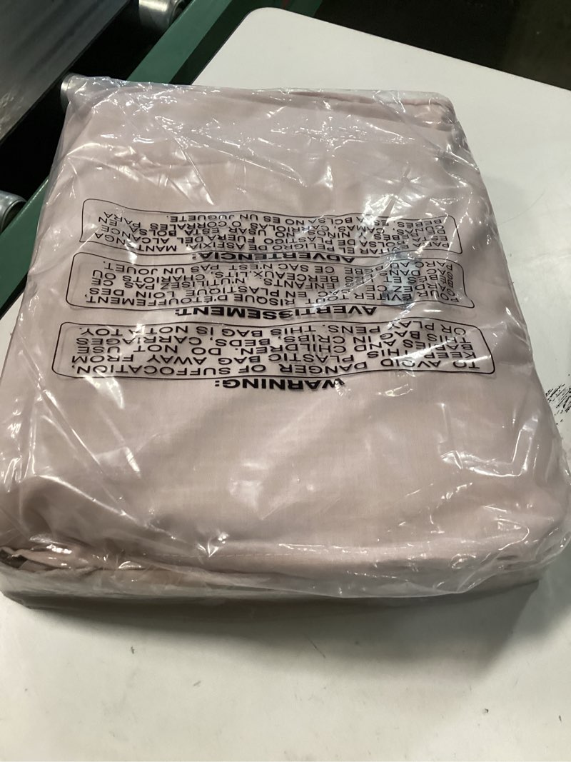 Condition photo showing New/Like New for lane linen eco friendly 100% organic cotton twin sheet set, hotel quality premium bedding sheets & pillowcases set twin size, soft & comfy percale sheets, machine wash bed sheets- sepia rose twin 03: dusty rose