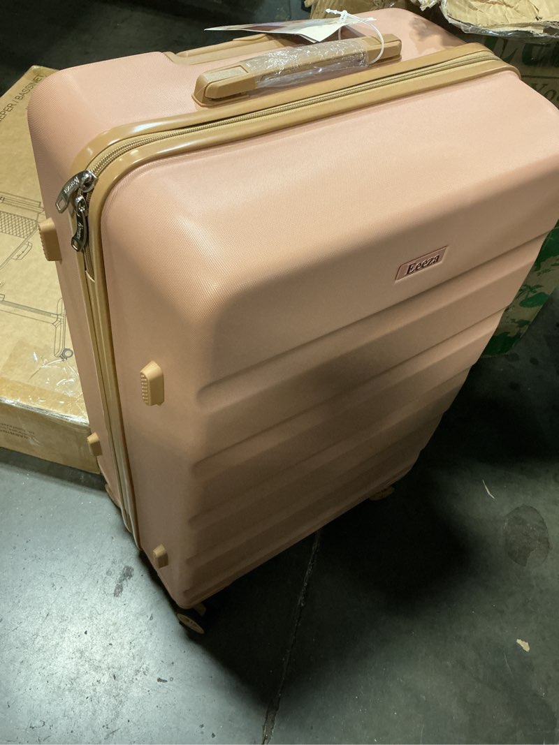 Condition photo showing New/Like New for luggage sets 5 piece, suitcases with wheels,abs hard case luggage with tsa lock spinner wheels,carry on luggage set (pink,20/24/28 inch)