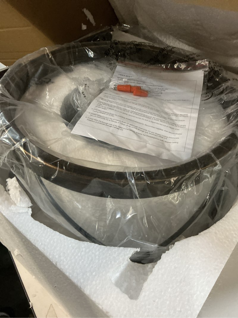 Condition photo showing New/Like New for 5-Light Farmhouse Chandelier, 17.72" Rustic Drum Dining Room Light Fixture, Black Chandeliers Hanging Pendant Lighting, Industrial Candle Chandeliers for Living Room Kitchen Entryway Bedroom Black 17.72"?E12?