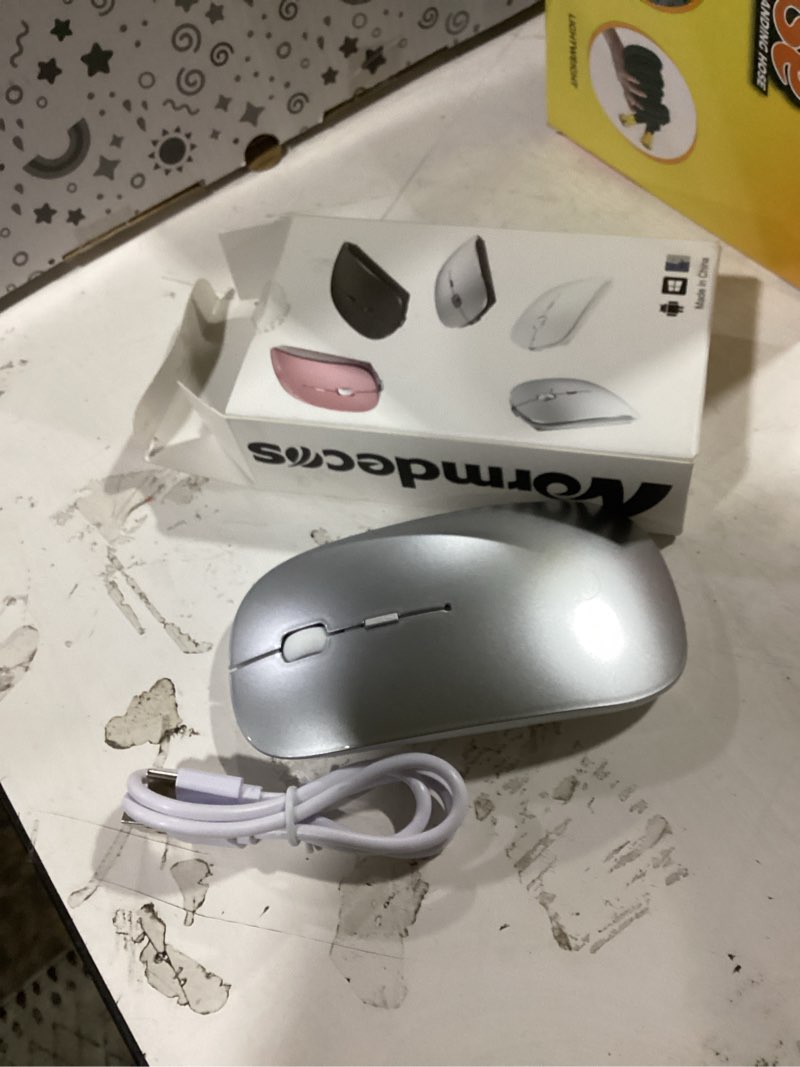 Condition photo showing Good Condition for mouse for macbook wireless bluetooth mouse laptop macbook air mac pro rechargeable silent pc ipad optical mouse with dual mode switch bluetooth 5.2/3.0 and 2.4ghz usb type-c receiver silvery 4.bluetooth wireless mouse (silver)
