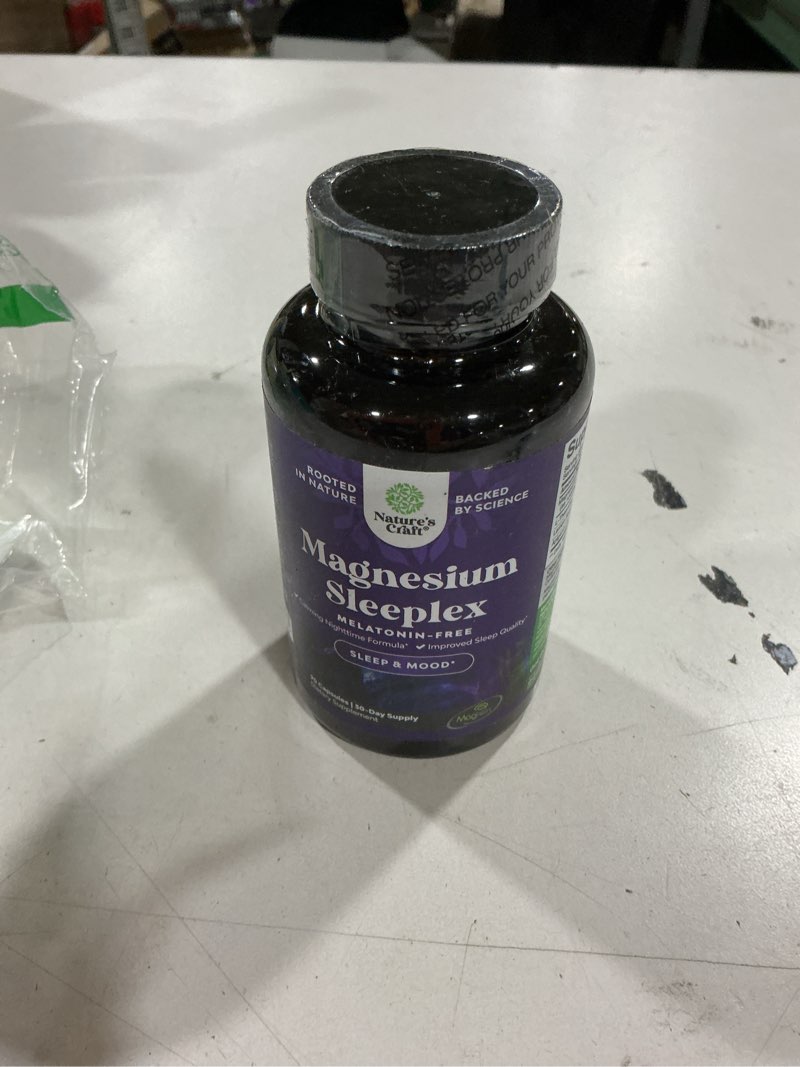 Condition photo showing Good Condition for high absorption magnesium sleep supplement - rest support magtein magnesium l-threonate and apigenin theanine for sleep and rest for women & men - mg l-threonate melatonin free sleeping aid - 90 ct 90 count (pack of 1)