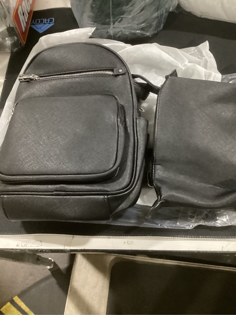 Condition photo showing Good Condition for idesort small backpack purse for women girls cute backpacks purse set with wallet convertible shoulder bag z-black