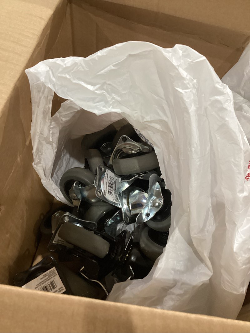 Condition photo showing As Is for 2 Inch Caster Wheels Set of 20 Heavy Duty Casters,with Brake,No Noise Locking Polyurethane (PU) Wheels, for Furniture and Workbench Load 800lbs