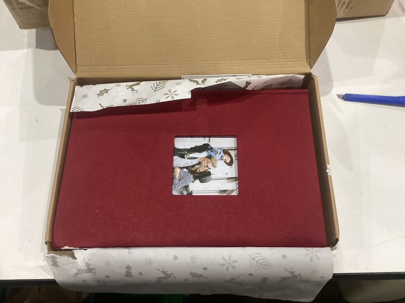 Condition photo showing Good Condition for Not exact, similar. Mublalbum 12x12 Inch DIY Scrapbook Photo Album with 20 Plastic Sleeves 40 Pages Linen Cover 3 Ring Folder Binder for Wedding Baby Family and DIY Projects (Red) 12x12 Inch 40 Pages Red