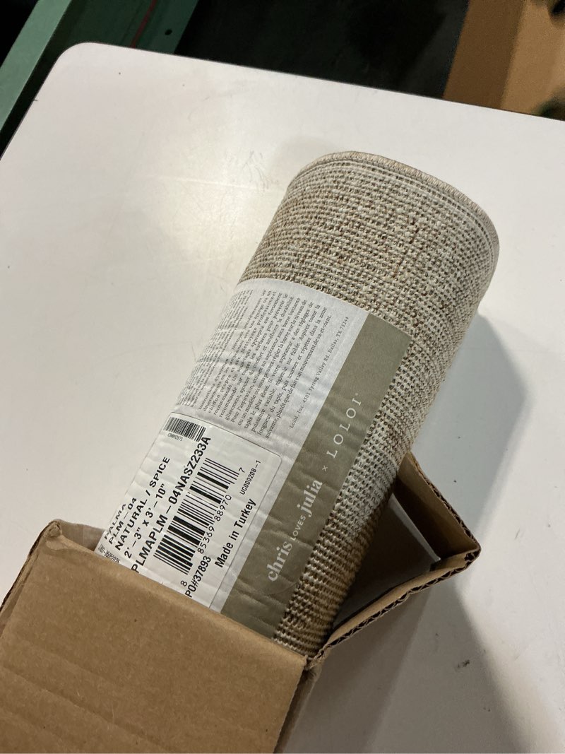 Condition photo showing Good Condition for loloi chris loves julia palma collection plm-04 natural/spice 2'-3" x 3'-10" accent rug vintage style boho living room bedroom carpet natural / spice 2'3" x 3'10" (rectangular)