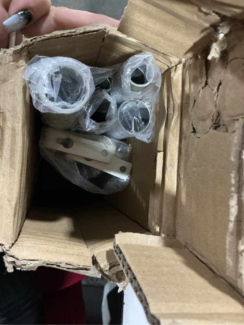 Condition photo showing Good Condition for 1 inch silver double curtain rod for windows - tension curtain rod 84 to 120 inchs -bhsrods home double window rods for living room & bedroom silver 84“-120”