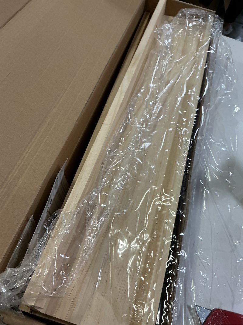 Condition photo showing Good Condition for MBYD 24 Inch Floating Shelves Natural Wood Set of 3, Wall Mount Picture Ledge Wooden Wall Shelf for Home Decoration Nursery Book Shelves for Bedroom, Living Room, Office, Kitchen, 3 Same Dimensions Natural Set of 3 24 in