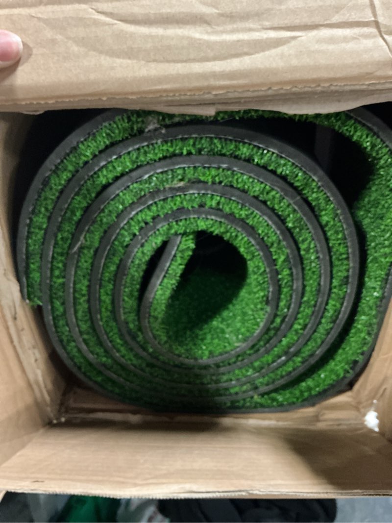 Condition photo showing Good Condition for softball pitching mat with rubber 10x3 ft softball pitching mound with antifade turf and antislip foam backing fastpitch equipment for softball and baseball pitchers practice clay and green matt