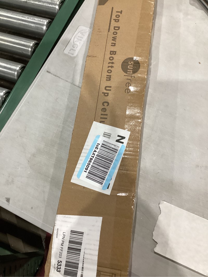 Condition photo showing New/Like New for SUNFREE Top Down Bottom Up Cellular Blinds,Cellular Shades Blackout, Honeycomb Window Shade for Windows, 22" W x 36" H, White(Light Filtering) White(light Filtering) 22"W x 36"H