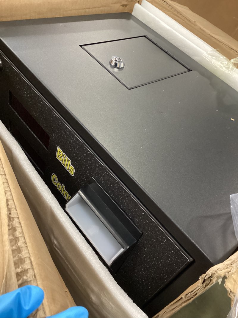 Condition photo showing New/Like New for Dollar Bill Coin Changer - Front Door Access 6 Locking Points & Wall Mounting Security, Holds 4,000 