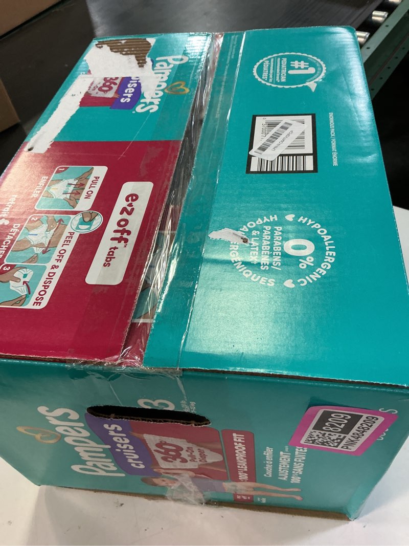 Condition photo showing New/Like New for pampers diapers - cruisers 360 - size 3, 136 count, babyproof up to 100% leakproof pull-on diaper size 3 136