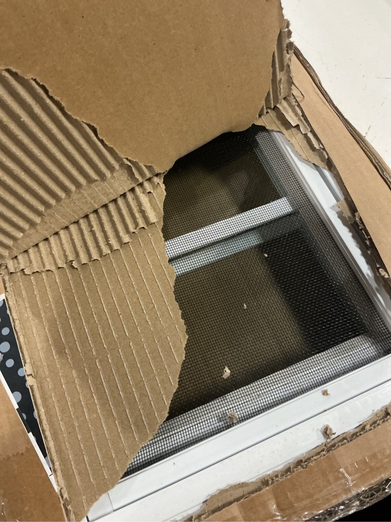 Condition photo showing Good Condition for 10"x35" 2 pack shed sliding windows with fiberglass screen mesh | flush-mount sliding transom window with tempered glass & grille, for sheds, chicken coops, garages, barns, and home use 10" x 35"