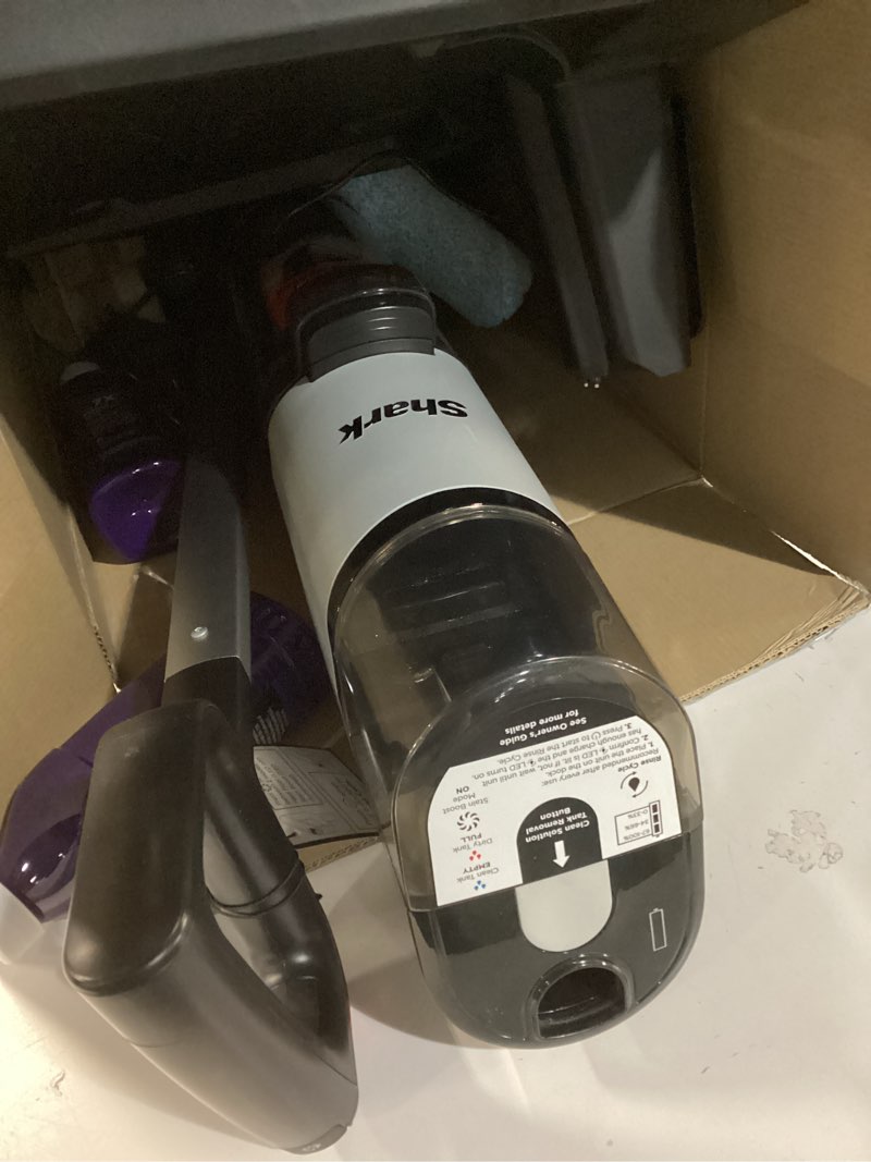 Condition photo showing As Is for Shark | Wet Dry Vacuum Cleaner | Vacuum and Mop Combo | HydroVac MessMaster | 3-in-1 Self-Cleaning + Powerful Suction | 2 Brushrolls & 2 Solutions Included | Hardwood Floor & Area Rug Cleaner | AW261