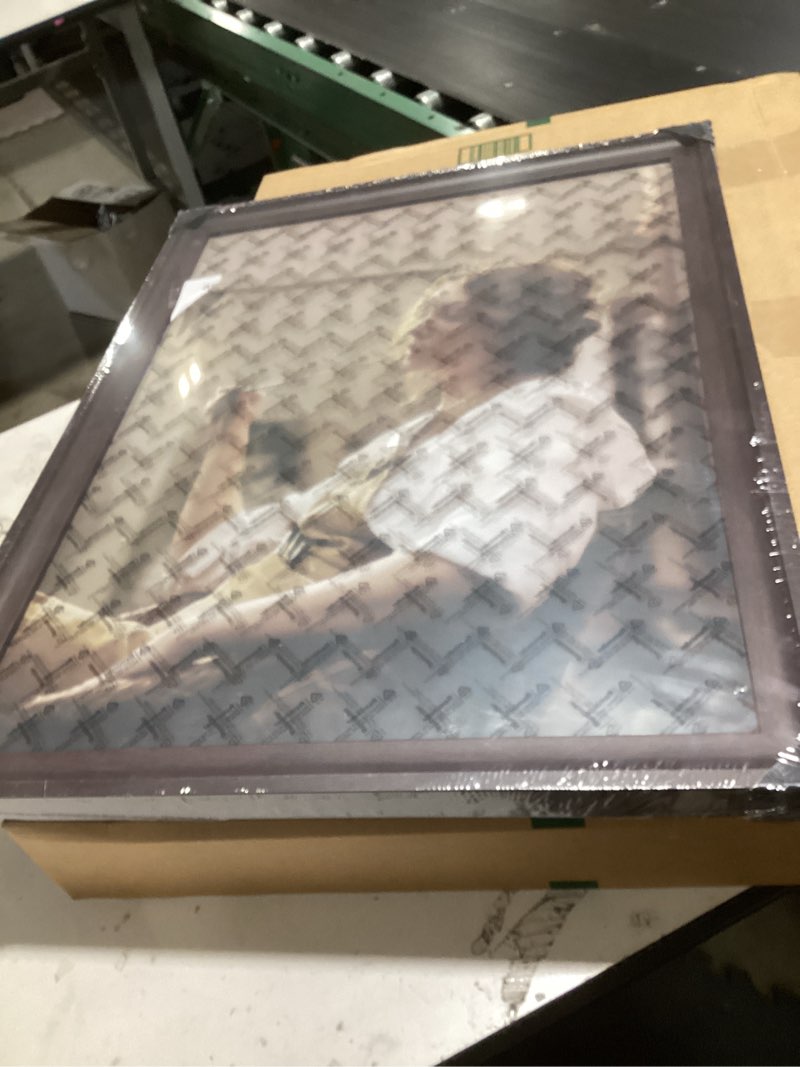 Condition photo showing Good Condition for 18x24 frame walnut brown with elegant concave design – large 18 x 24 poster frame for wall, home, office & gallery display walnut brown 18x24