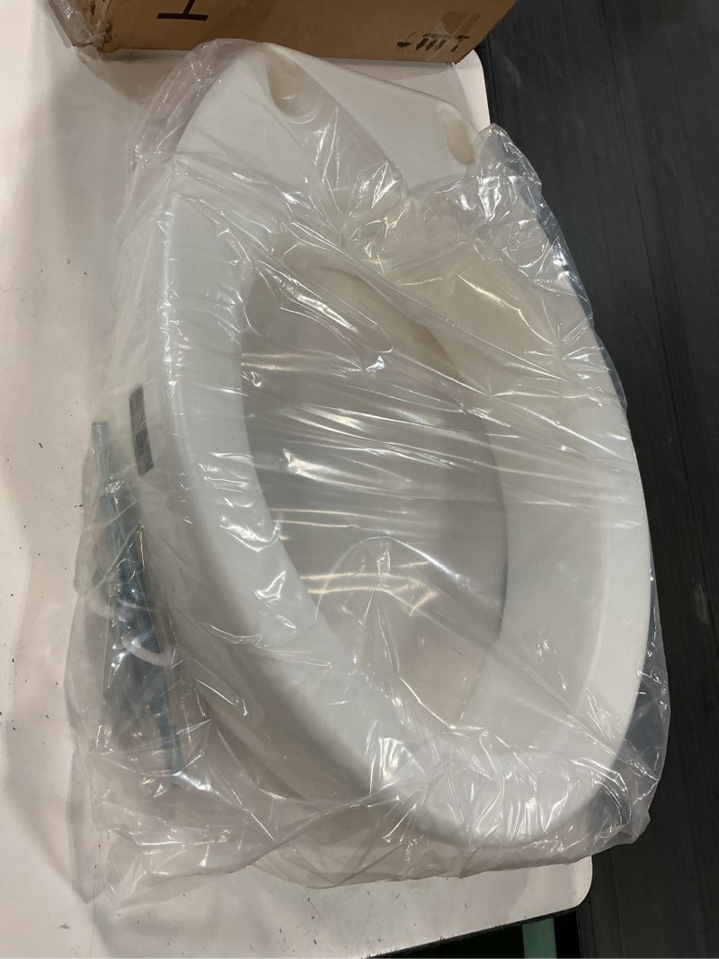 Condition photo showing Good Condition for carex toilet seat riser  elongated raised toilet seat adds 3.5 inches to toilet height  for assistance bending or sitting  300 pound weight capacity toilet riser