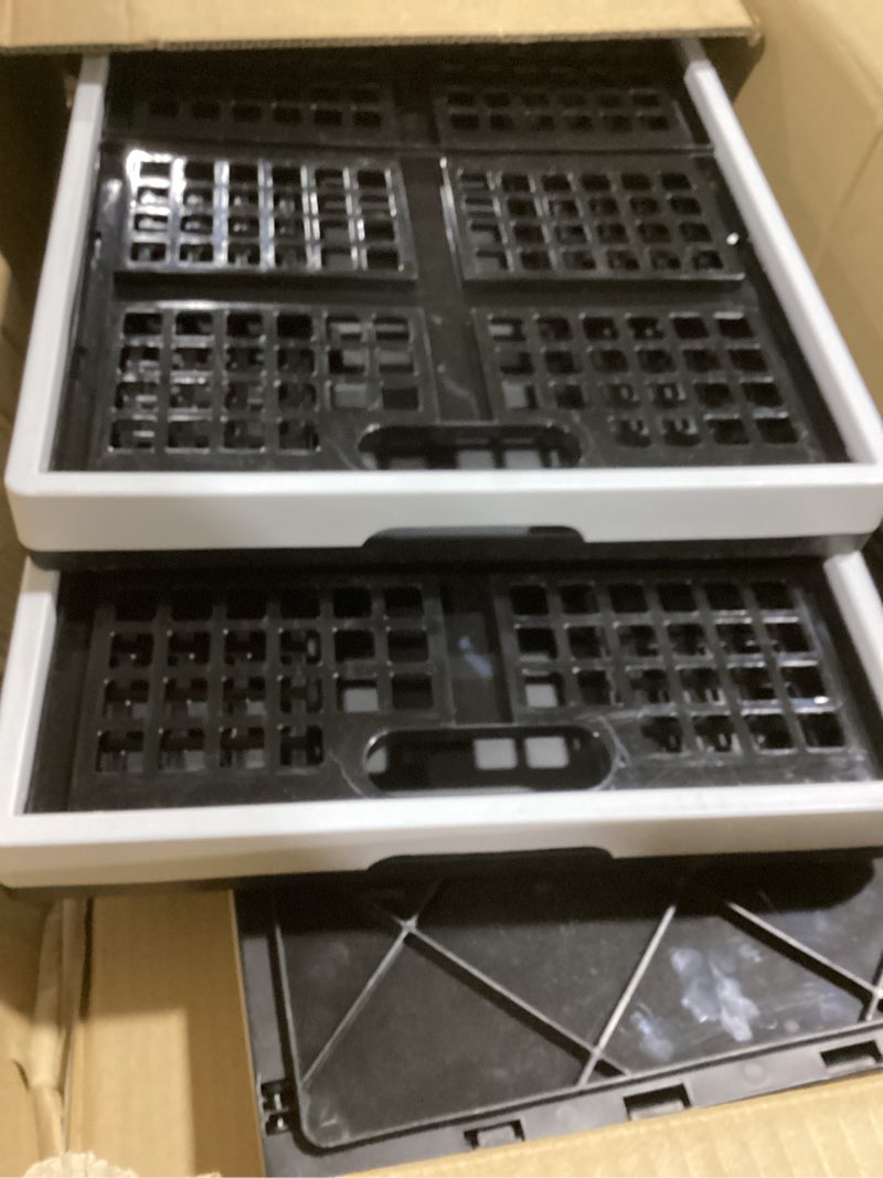 Condition photo showing Good Condition for 3-Pack Plastic Collapsible Storage Crates-30L,Foldable Plastic Crates for Storage (Black+Gray)