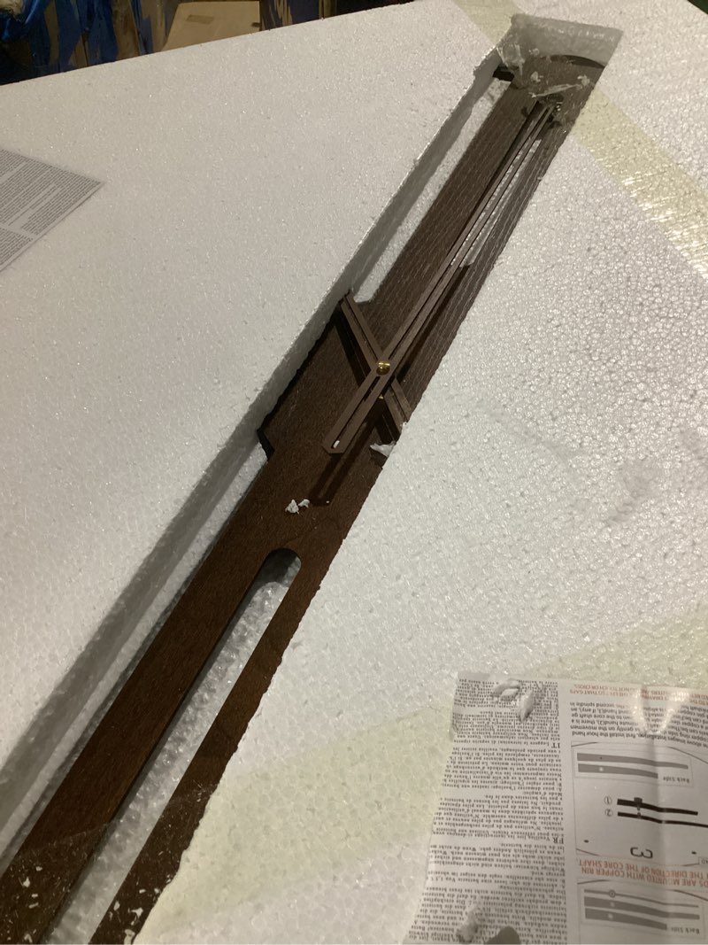 Condition photo showing Good Condition for Modern Walnut Dial Wall Clock, Wood Large Wall Clock Decor Metal Frame Silent Non Ticking for Living Room, Bedroom, Kitchen, Study Decoration, Handmade Home Present Idea, 20 in ?50 cm? 1.Large 20In(50cm)