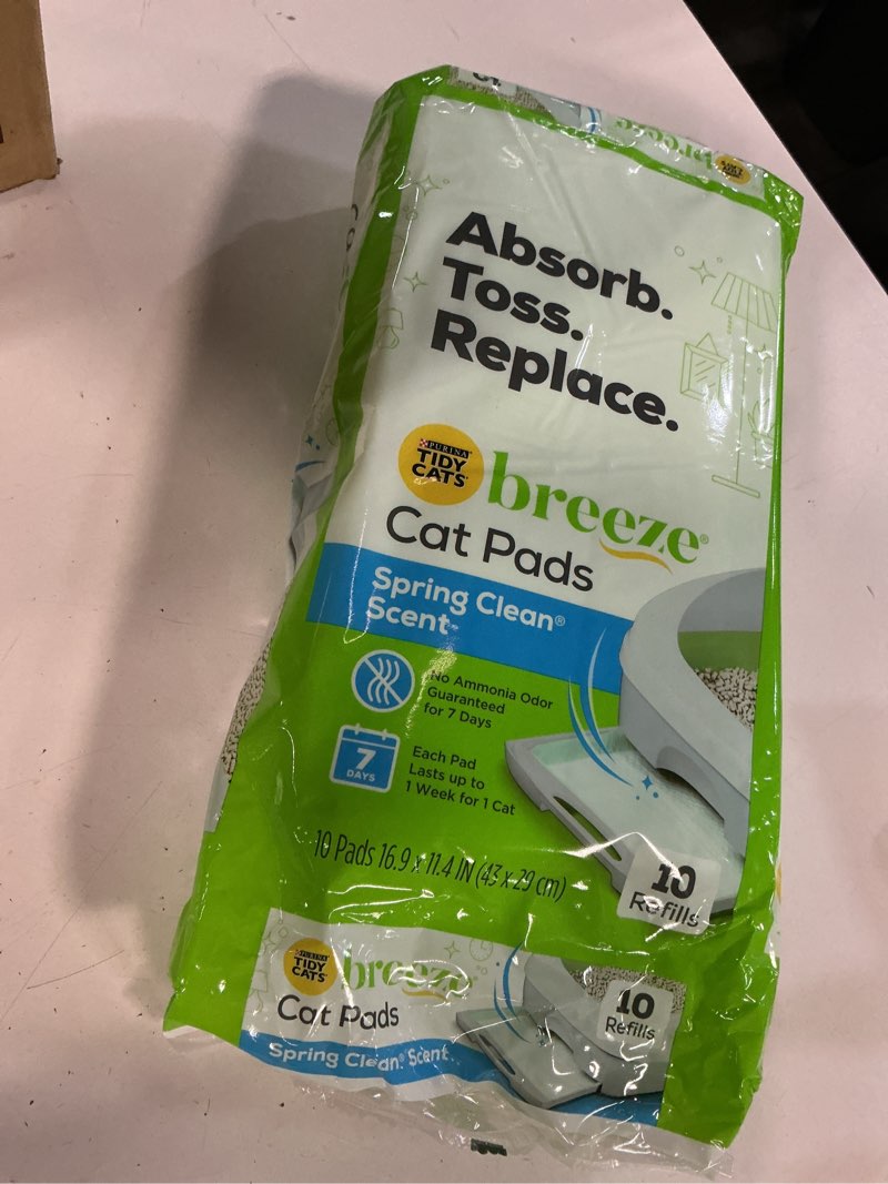 Condition photo showing New/Like New for purina tidy cats breeze litter system cat pad refills 10ct. pack tidy cats cat litter pads - 10 ct. pouch 10 count (pack of 1) scented pads standard packaging