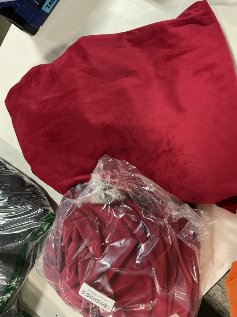 Condition photo showing New/Like New for youngstex red velvet blackout curtains 96 inches long for living room, thermal insulated drapes with grommet floor length privacy room darkening for bedroom, 2 panels, 52 x 96 inch 52"w x 96"l (pack of 2) red