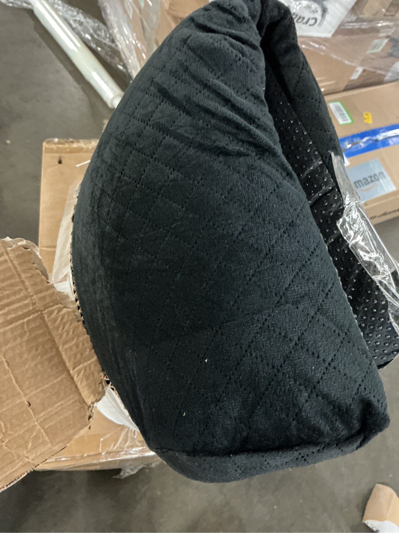 Condition photo showing As Is for extra large wheelchair seat cushion - for sciatica and lower back pain relief, anti-slip, removable strap, coccyx pain relief, 19” x 17” x 3” (black)